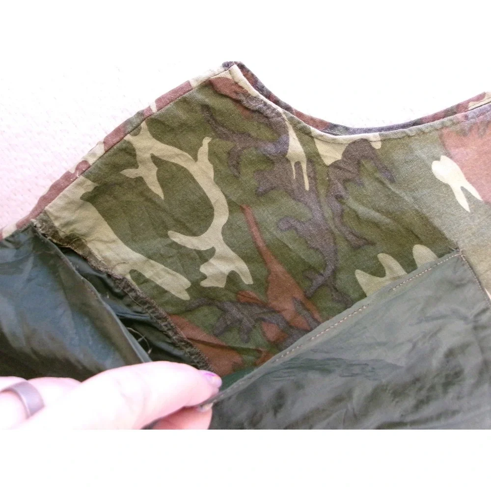 Game Winner Mens XL Hunting Vest Camo Woodland Cotton‎ Canvas Utility Game Bag